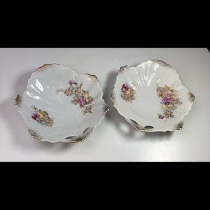 vintage wheelock dishes from Germany leaf shape porcelain 2.
